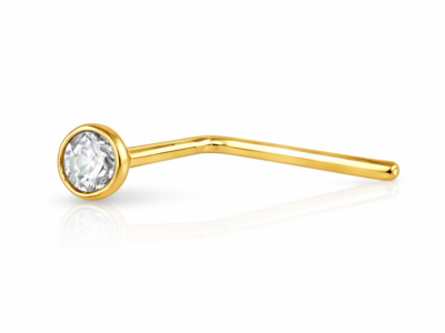 Piercing de nariz en oro italiano amarillo