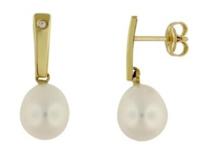 aros de oro y perla isola