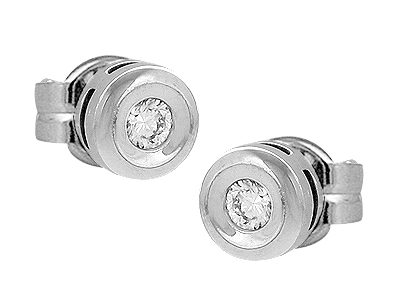 aros de oro blanco con diamantes
