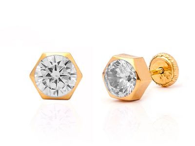 aros sicilia oro amarillo 18 quilates con circón