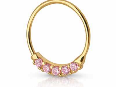 Piercing septum de oro italiano