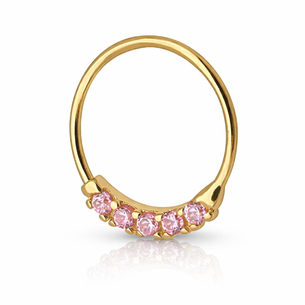 Piercing septum de oro italiano