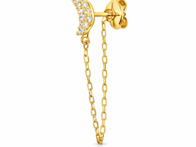 aros de oro alargados para rostro redondo