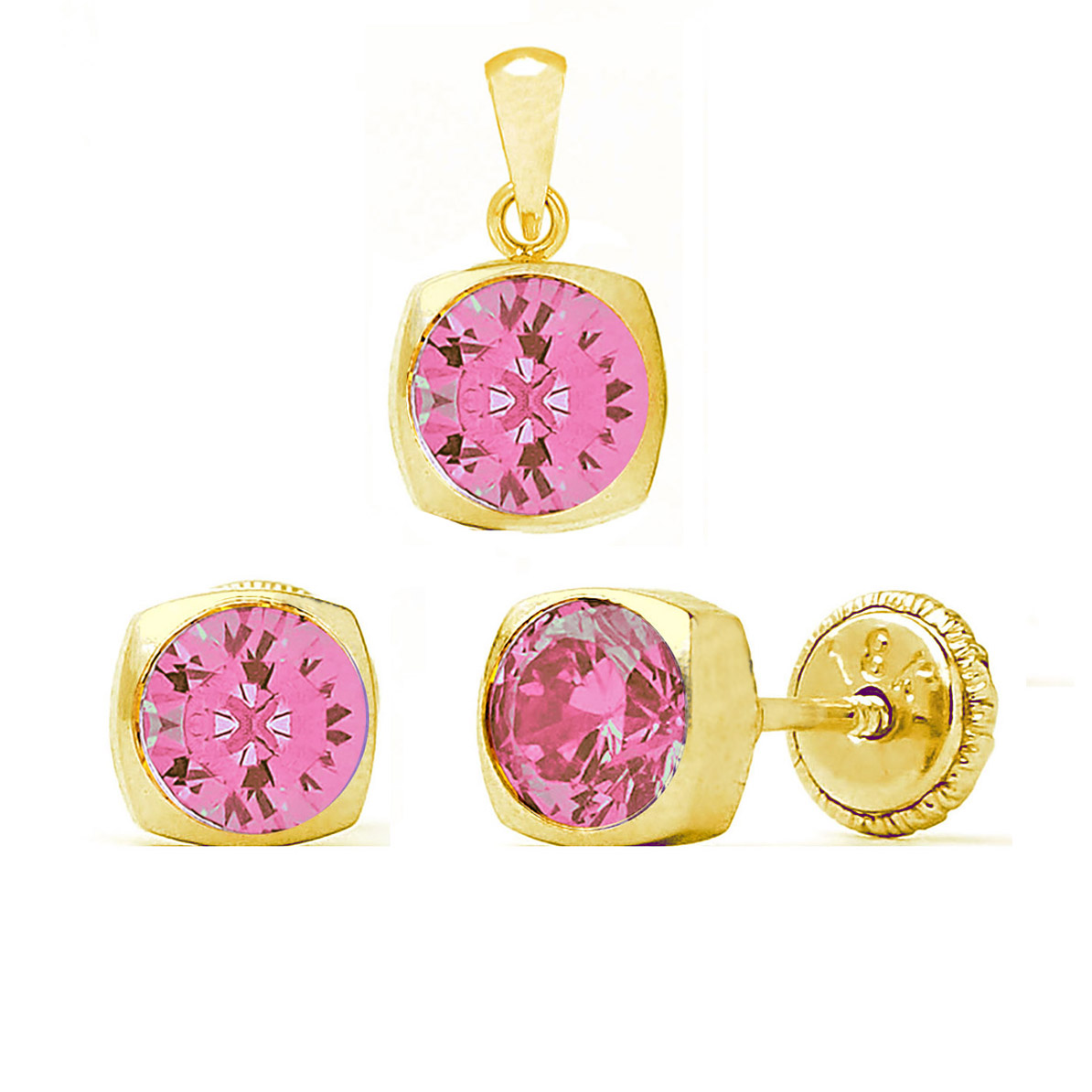 Conjunto Cuadrado Rosa