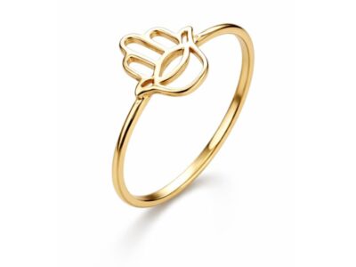 anillo de oro mano de hamsa