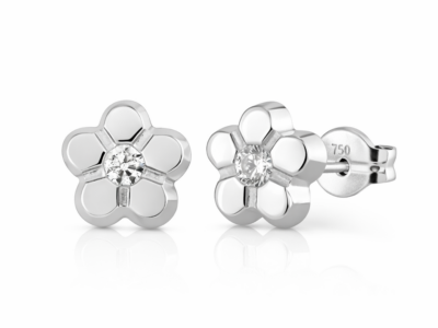 Aros Lacio de oro blanco italiano