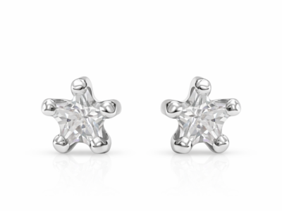 Aros estrella Stella de oro blanco