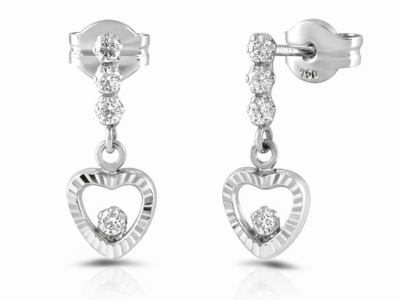 Aros Verona de oro blanco