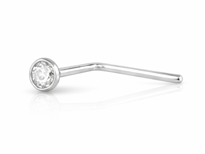 Piercing de nariz en oro blanco
